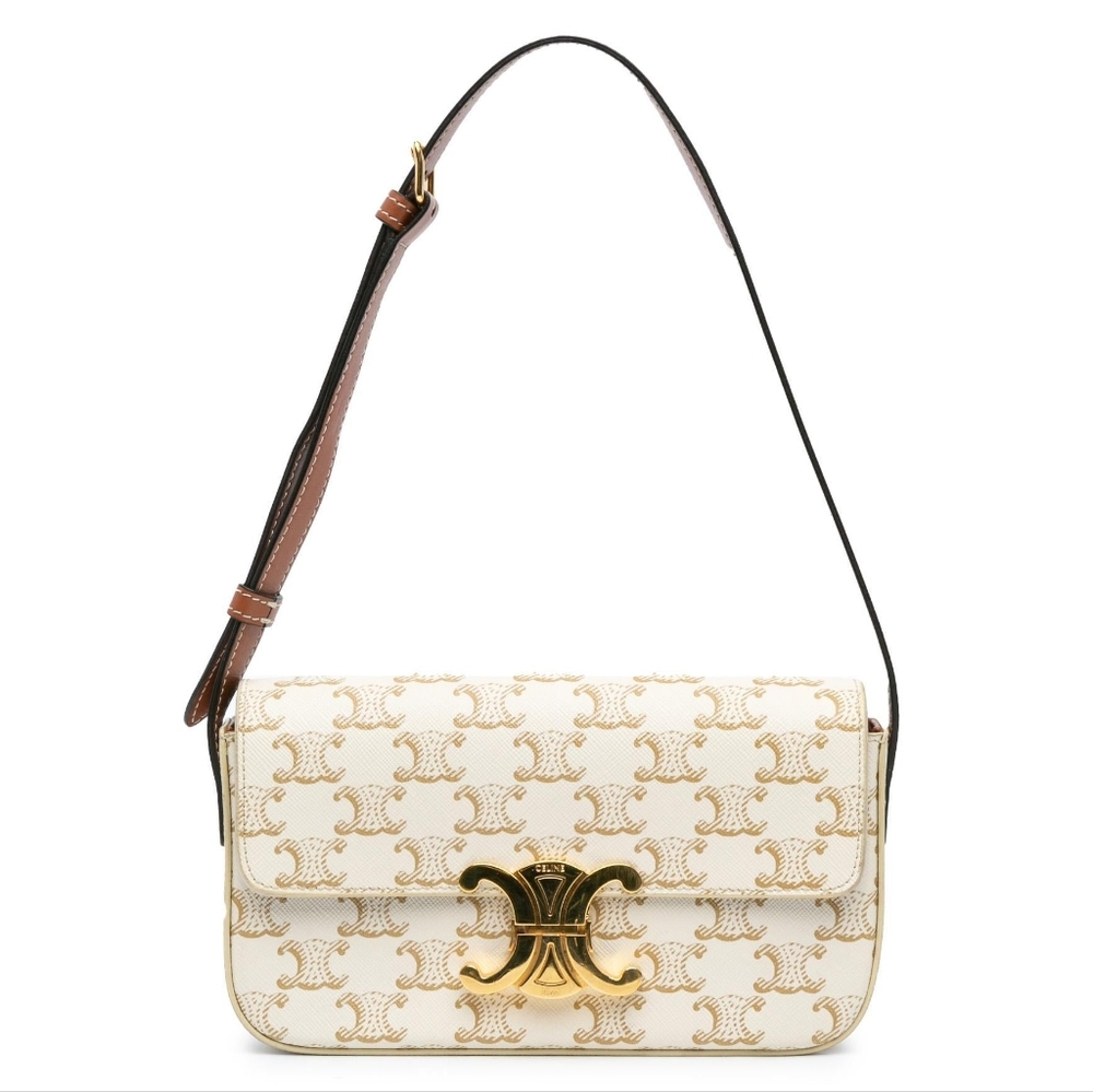 Brand New! RARE! Authenticated Celine Triomphe Claude Coated Canvas Shoulder Bag - Picture 2 of 16
